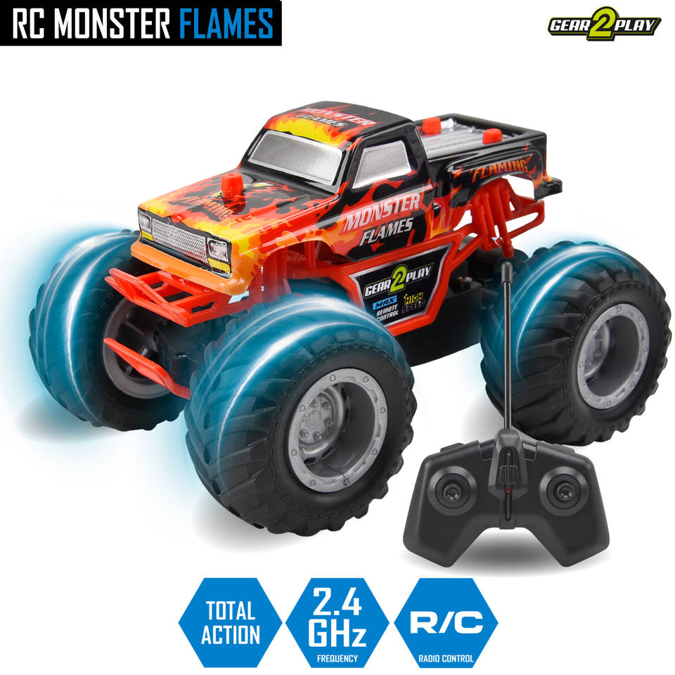 Gear2Play op afstand bestuurbare Monster Flames monster truck - 1:24