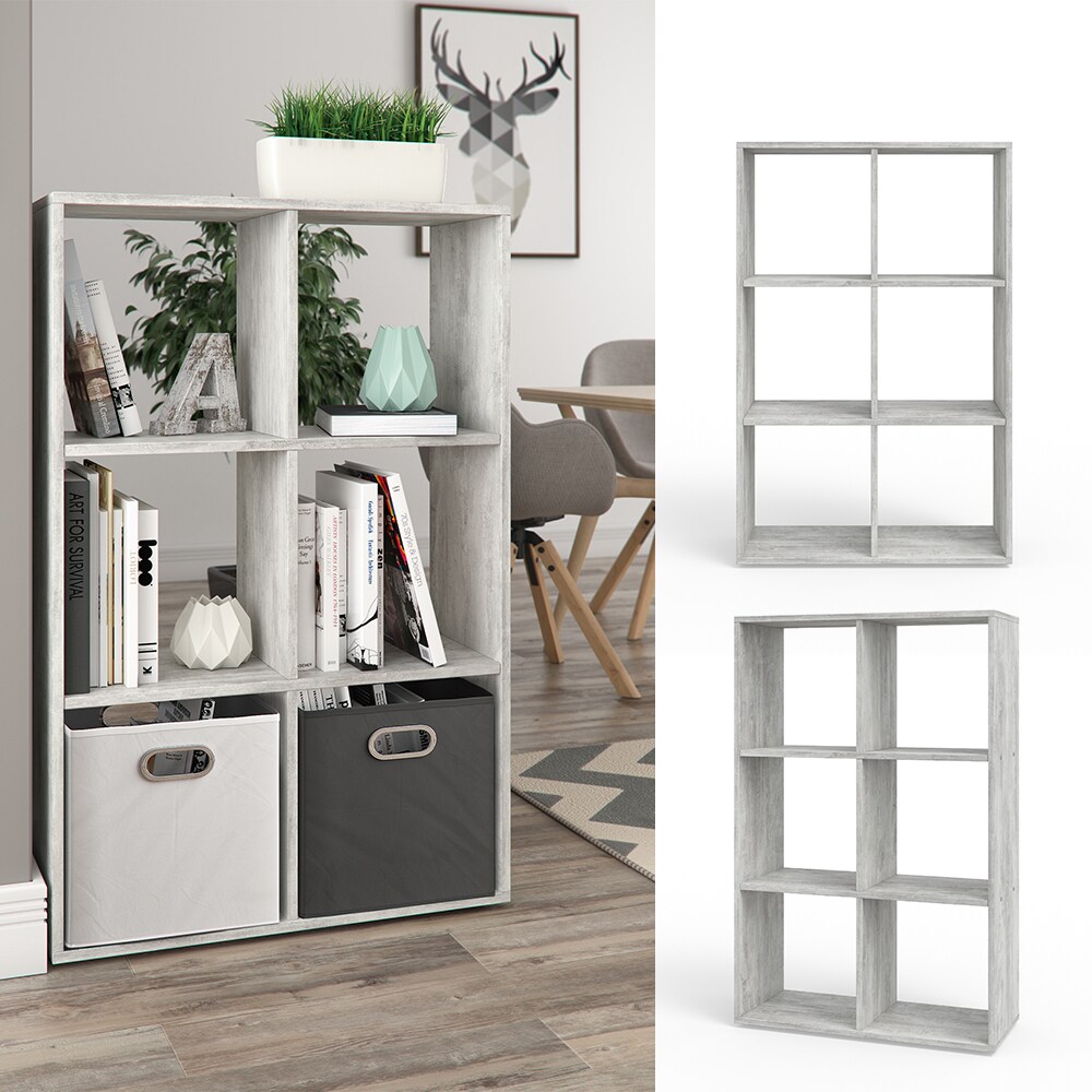 Vicco Raumteiler Bücherregal Standregal Aktenregal Regal6 FächerBeton