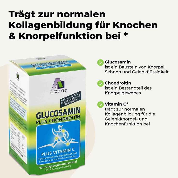 Glucosamin 750 mg + Chondroitin 100 mg Kapseln, 90 St