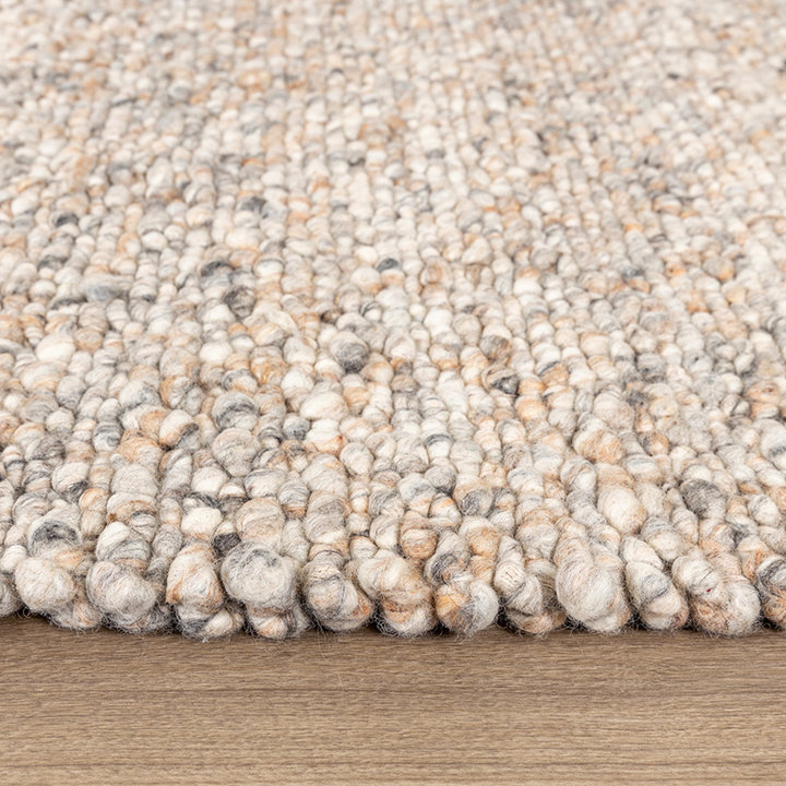 Wollen vloerkleed - Oliver Naturel | Bolletjes vloerkleed!