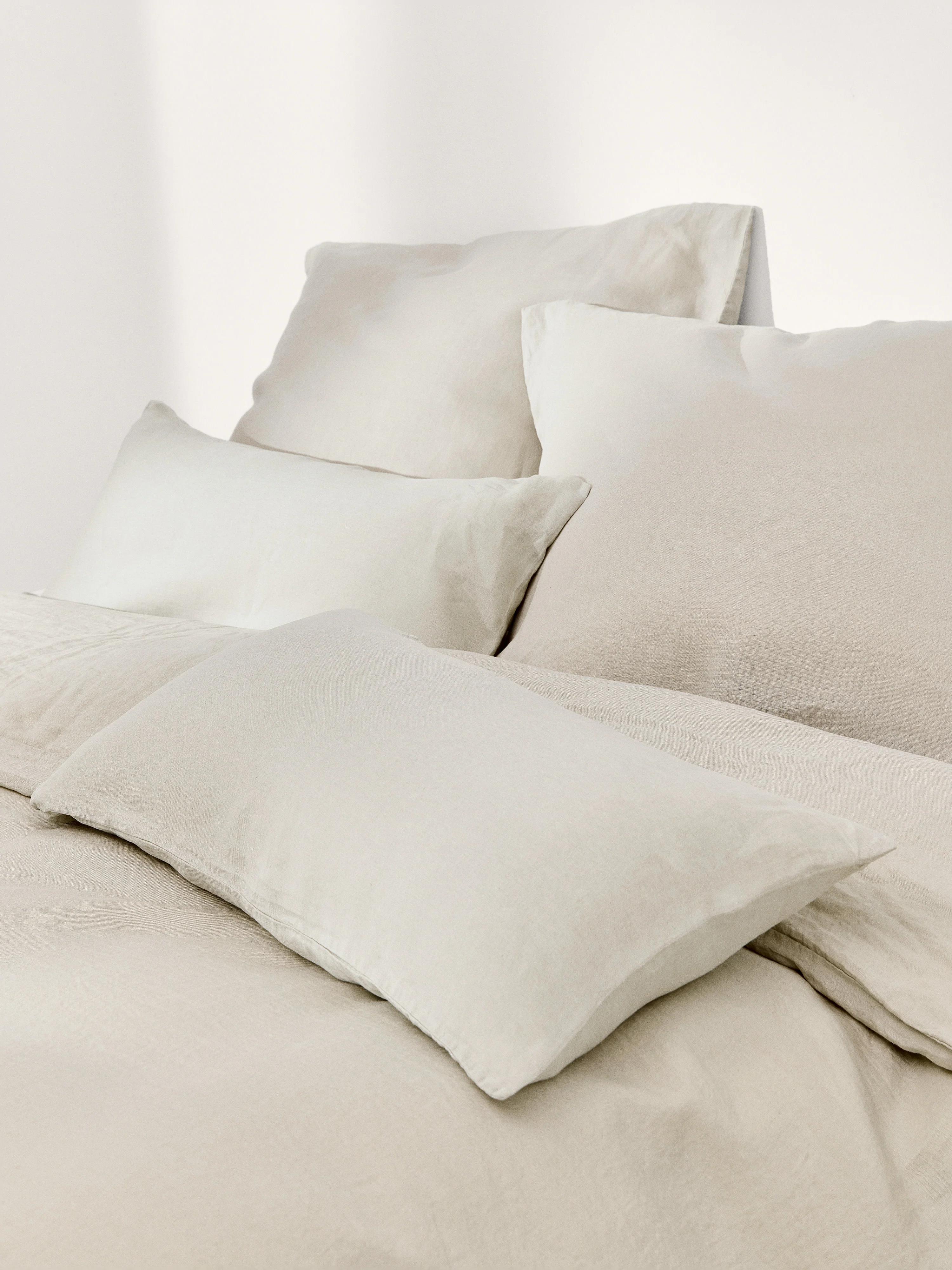 Gewassen linnen kussenhoes Airy