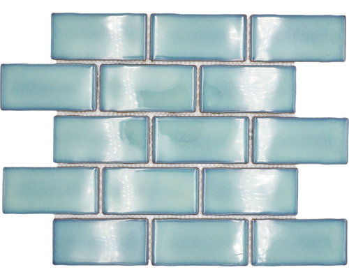 Keramisch mozaïek HSS 716 Subway Handgemaakt Stijl Antiek Groen 26,5x30,9cm