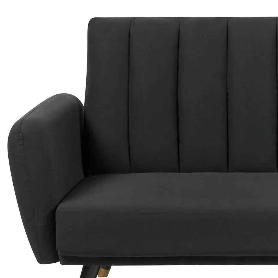 VIMMERBY - Slaapbank - Zwart - Polyester