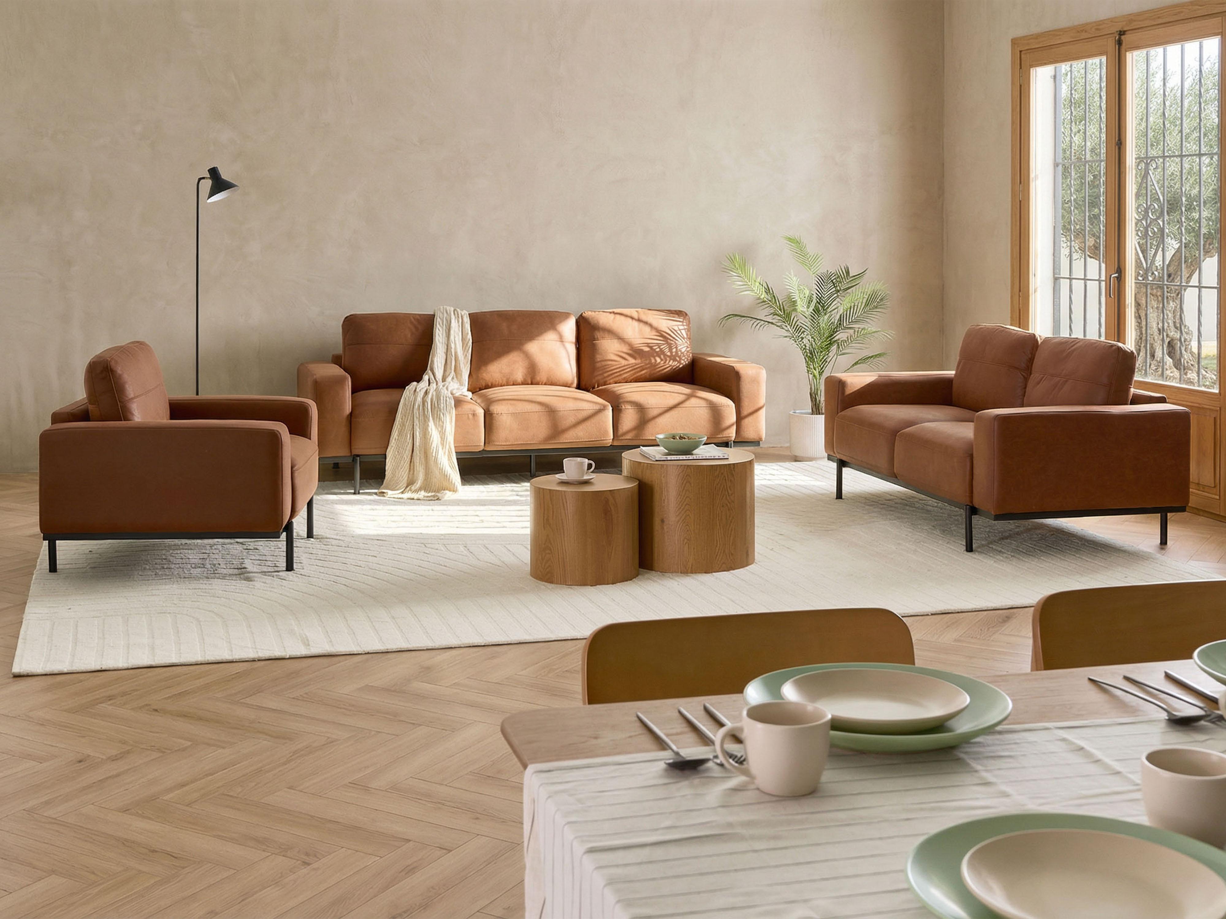 Fauteuil SOVIK Kunstleer Bruin