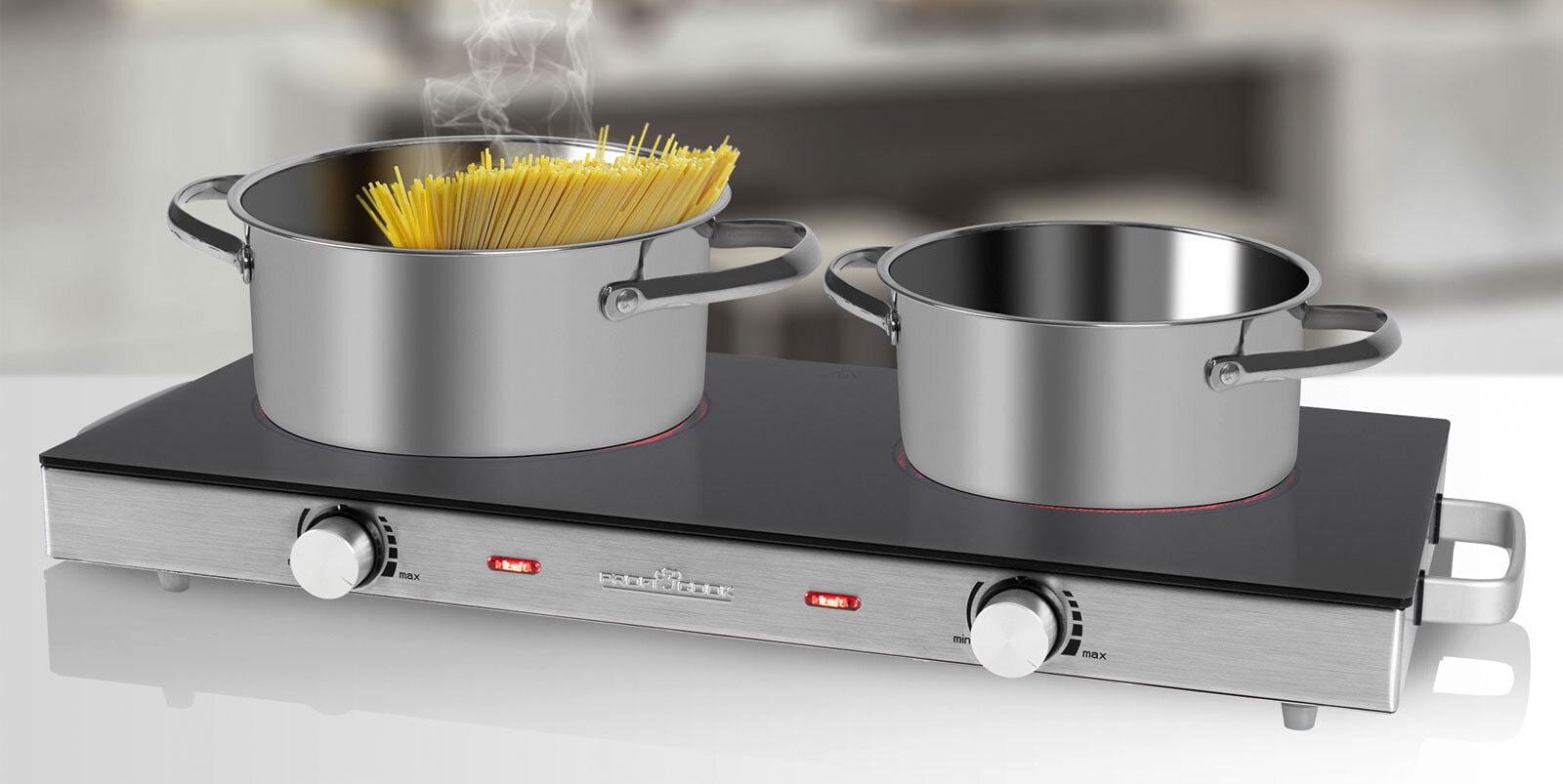 ProfiCook Infrarot-Doppelkochplatte PC-DKP 1211 2800 Watt