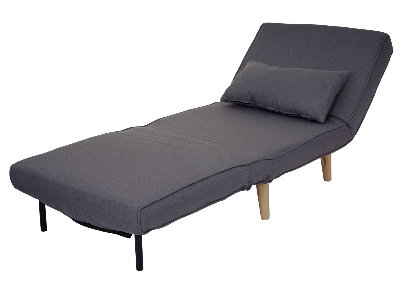 Schlafsessel MCW-D35, Schlafsofa Funktionssessel Klappsessel Relaxsessel Jugendsessel Sessel, Stoff/Textil ~ dunkelgrau