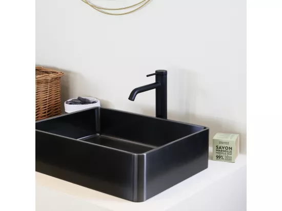 Lollipop mitigeur lavabo haut noir - Essebagno