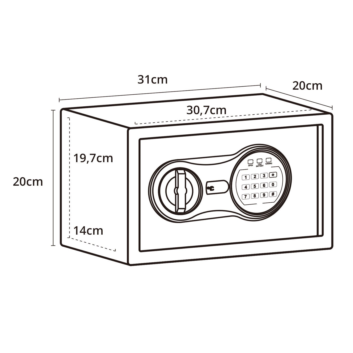 Tresor SAFE COMPACT III Stahl hjh OFFICE