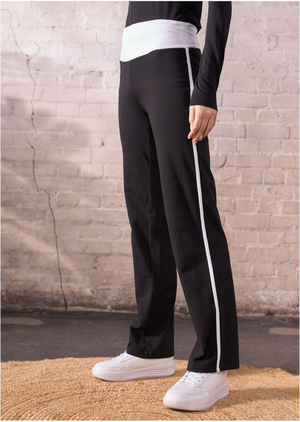 Pantalon palazzo avec élasthanne