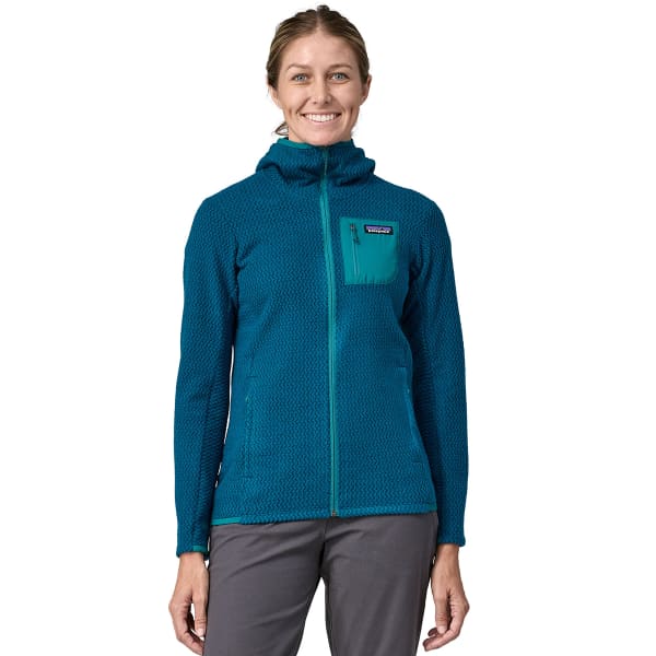 Veste polaire randonnée PATAGONIA W'S R1 AIR FULL-ZIP HOODY LAGOM BLUE