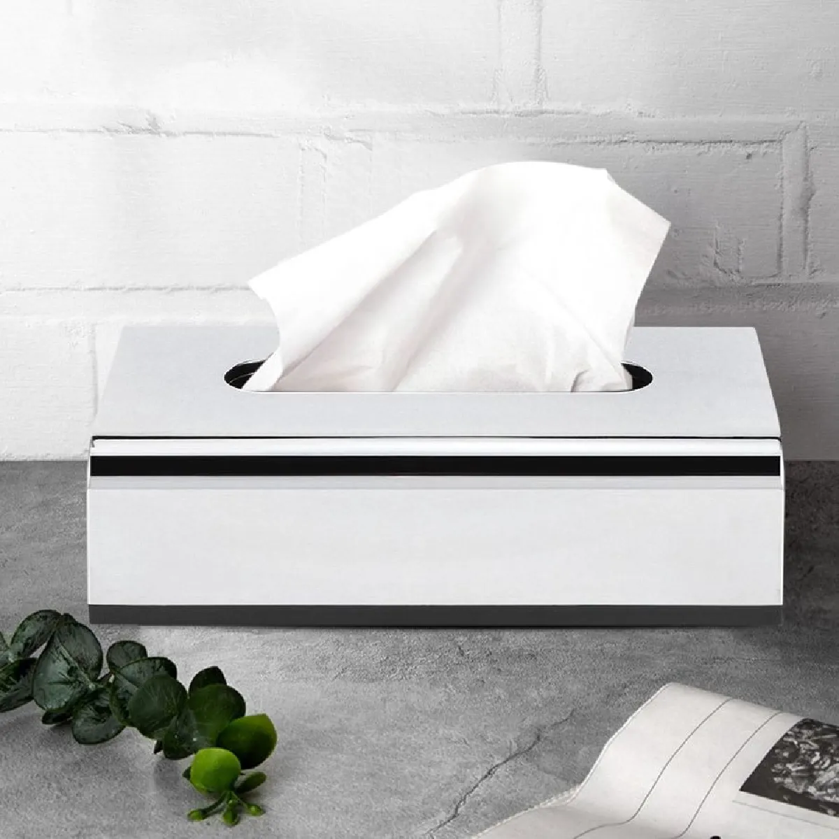Universal Boîte de Serviettes Papier de Luxe Argent