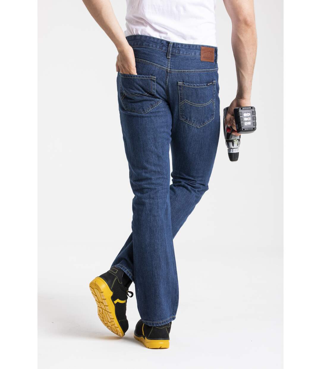Jeans de travail coton coupe confort stone DENIM