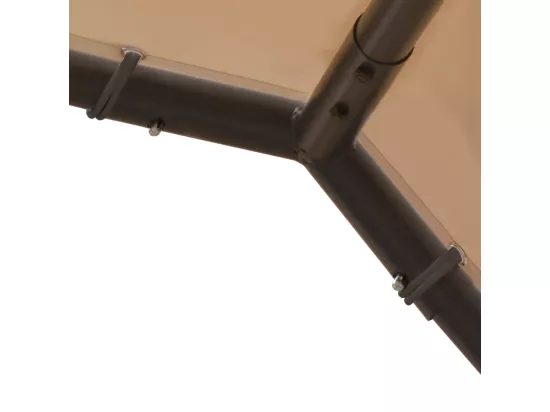 Tente à auvent beige 3x3 m acier et tissu