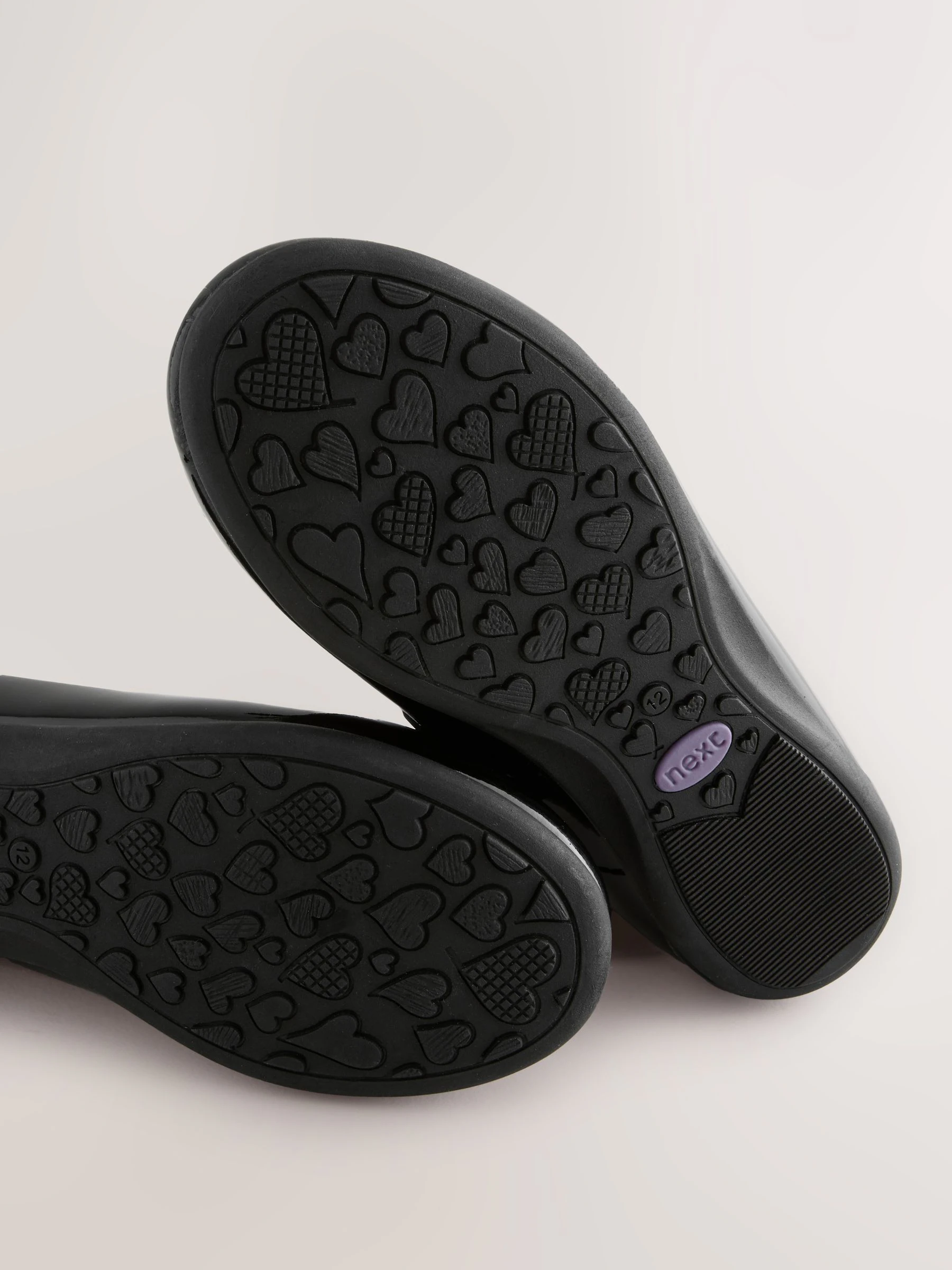 Zwart lak - Leather Ballerina School Shoes