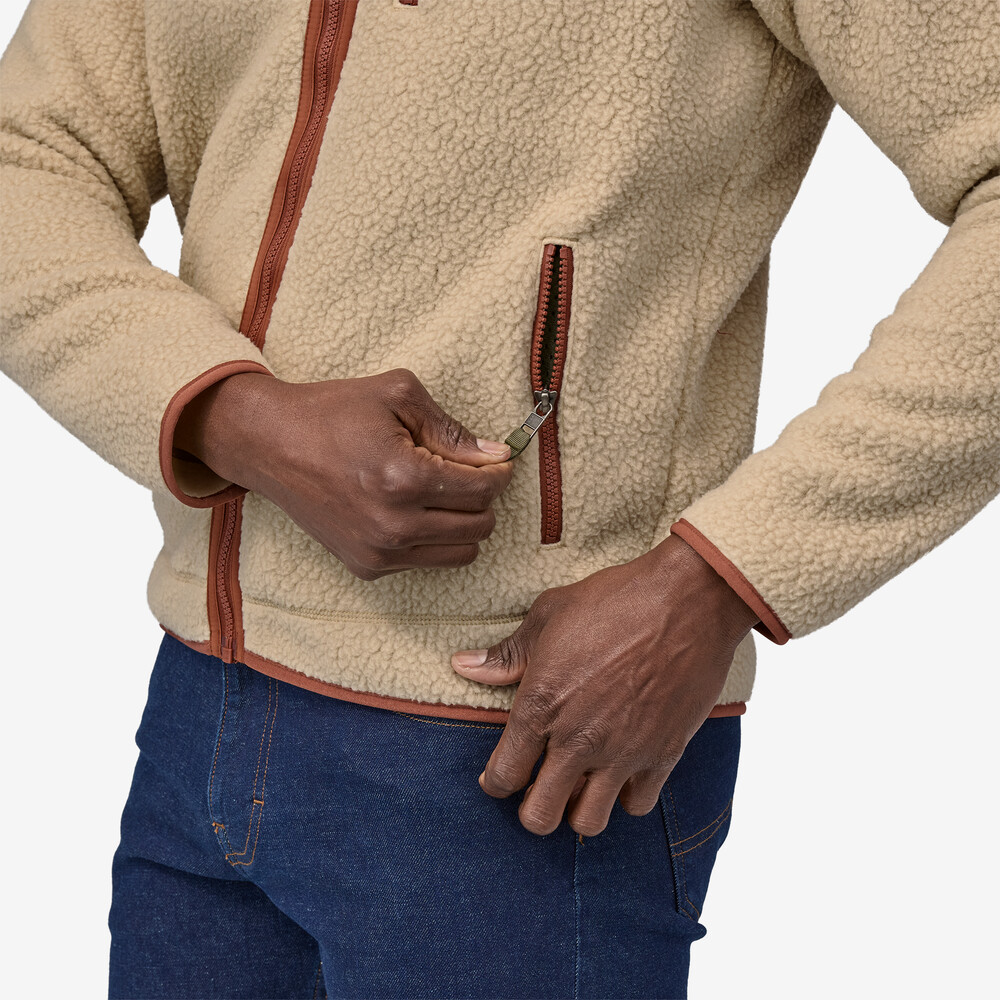 Herren-Retro-Fleecejacke