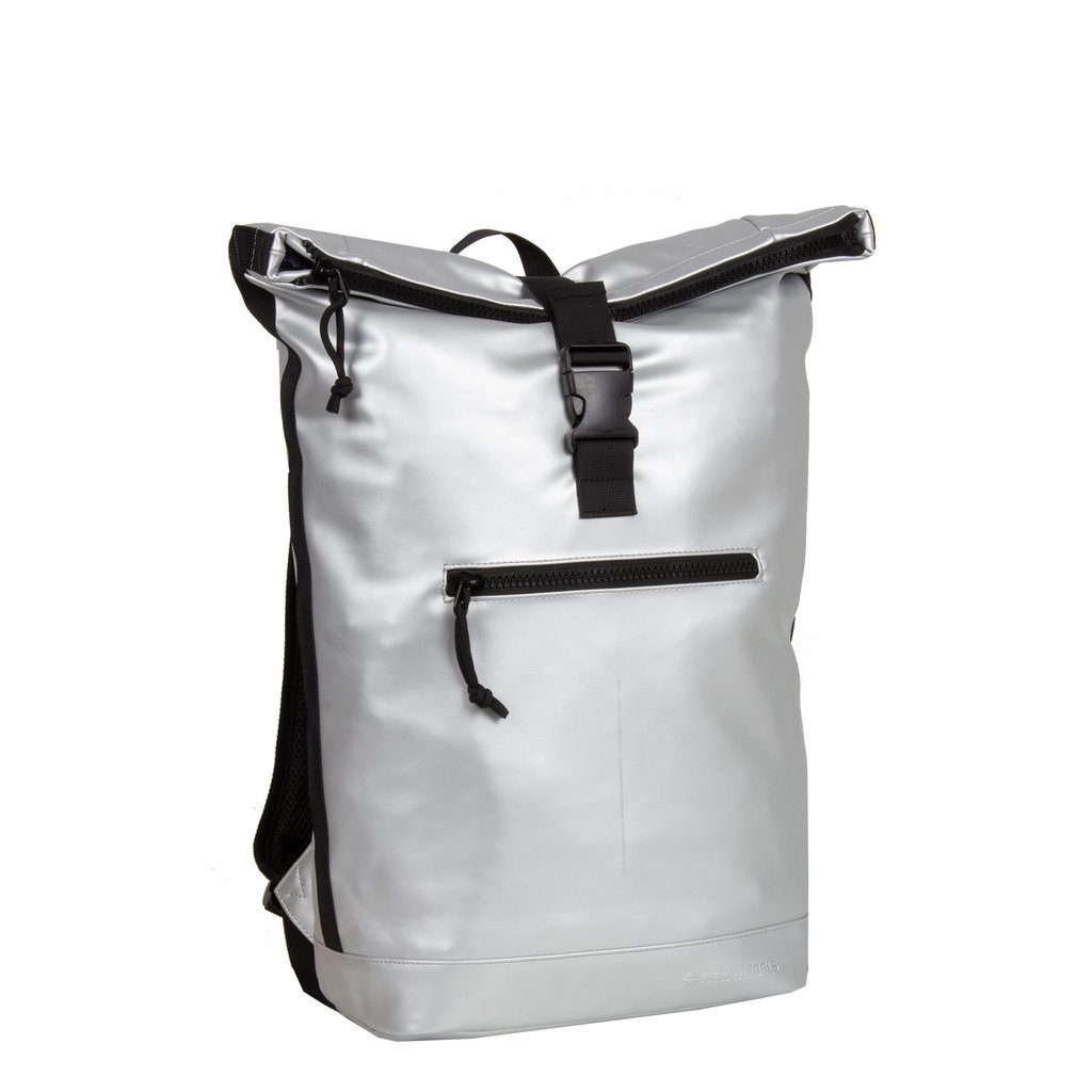 New Rebels Mart New York Rolltop Backpack Metallic Silver