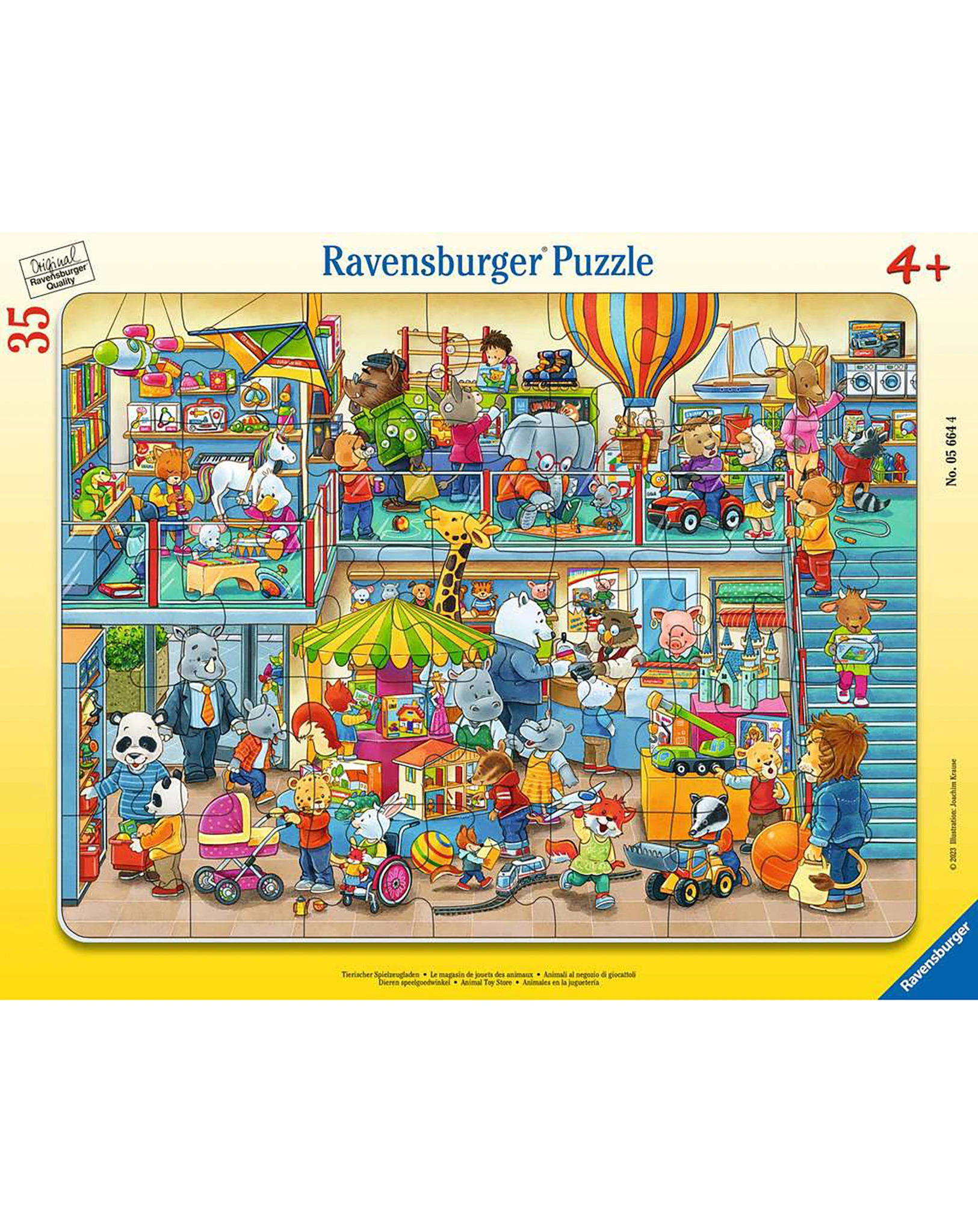 Rahmenpuzzle TIERISCHER SPIELZEUGLADE 35-teilig