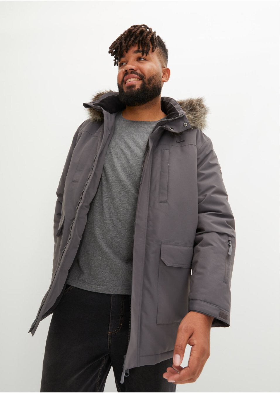 Parka technique hybride, intérieur matelassé