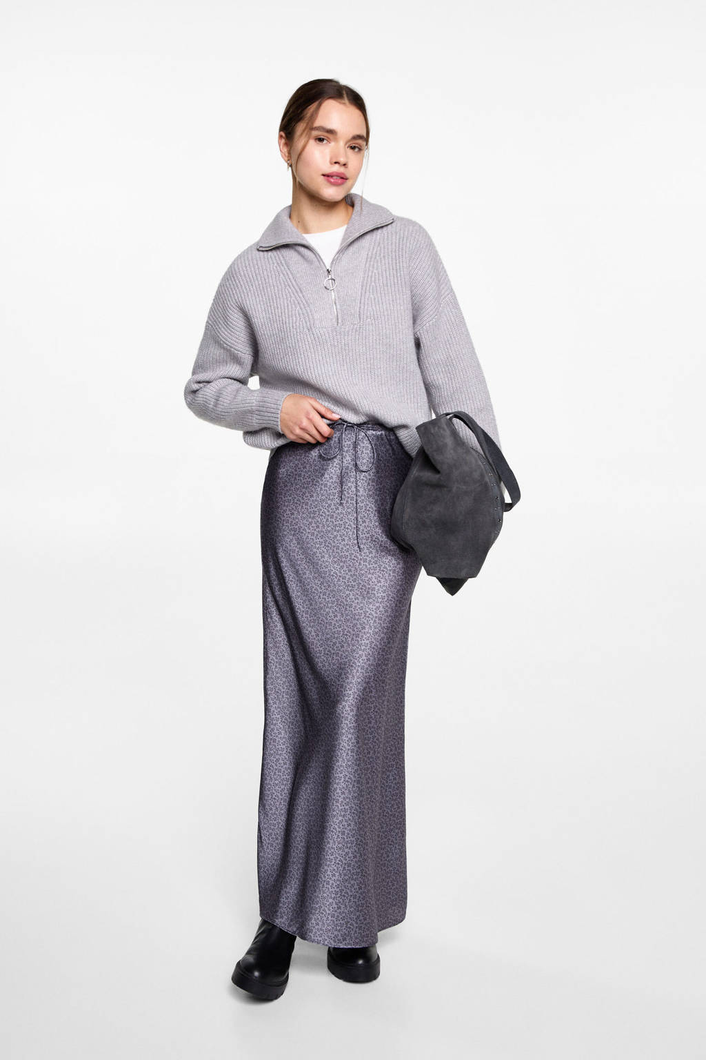 MANGO TEEN maxi rok paars