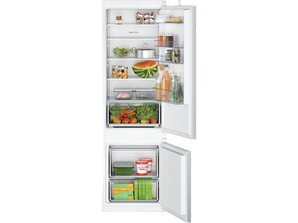 Bosch Serie | 2 KIV87NSE0 - Køleskab/fryser - bund-fryser - til indbygning - niche - bredde: 56 cm - dybde: 55 cm - højde: 177.5 cm - 270 liter - Klasse E