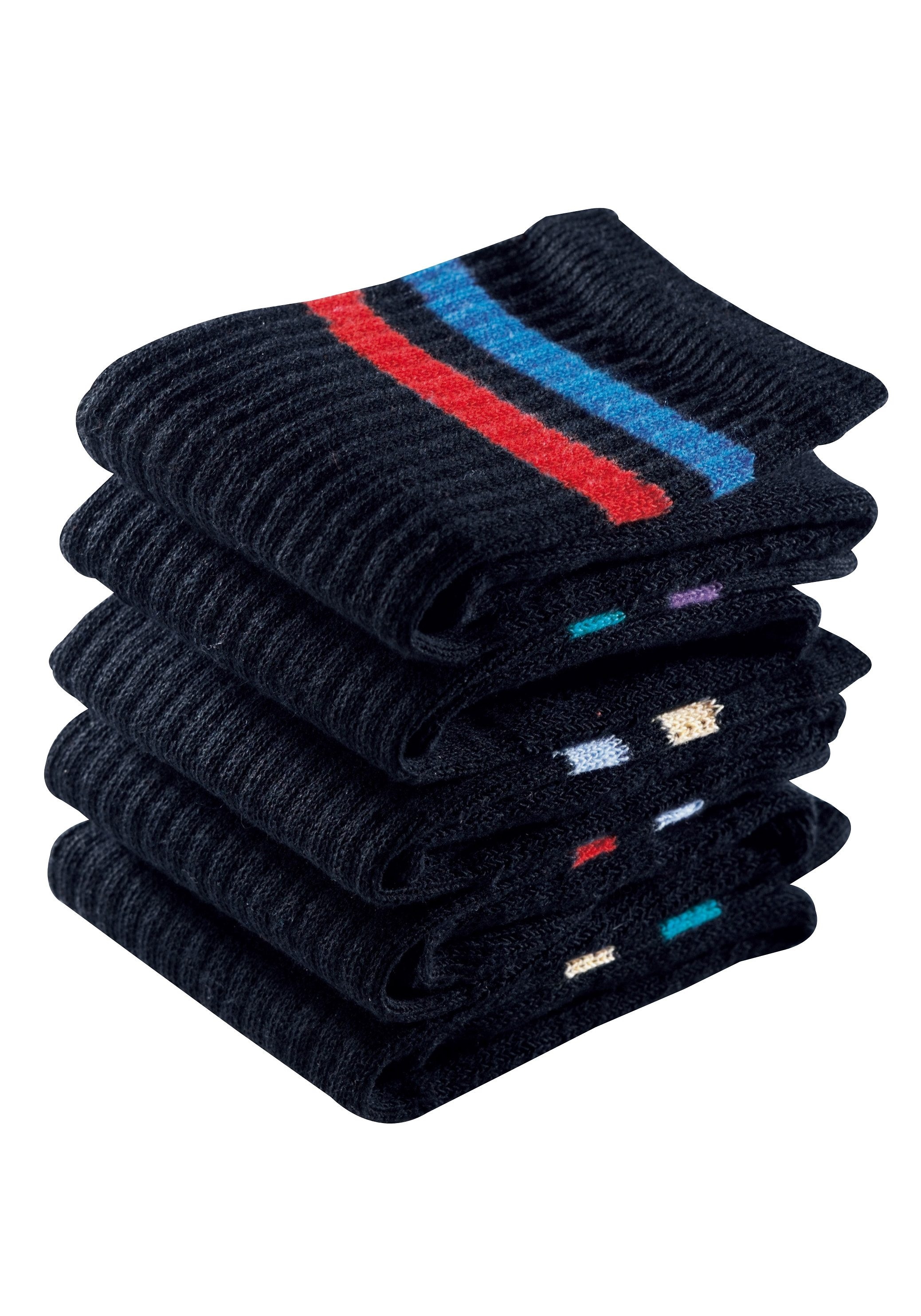 Go in Freizeitsocken Packung, 6 Stk. tlg. mit farbigen Streifen