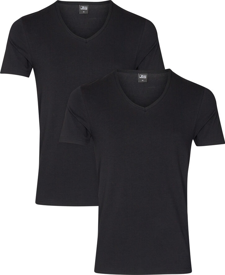 JBS JBS 2-pack t-shirt V-neck GOTS Sort