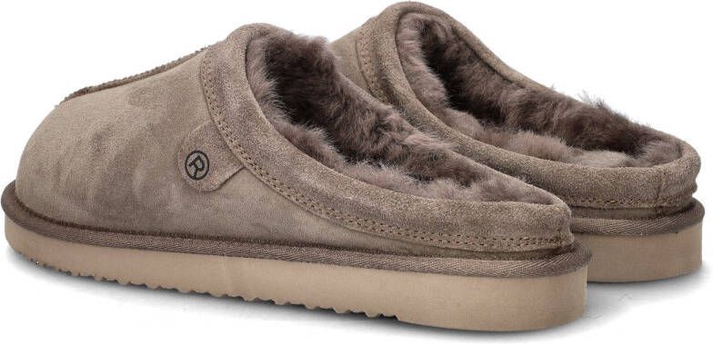 Rohde Livigno heren pantoffel Donker Taupe