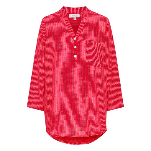 Sorbet Langærmet Bluse, Ribbon Red, XXL