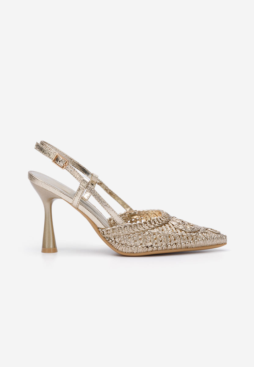 Chaussures slingback dorées Azzie V2