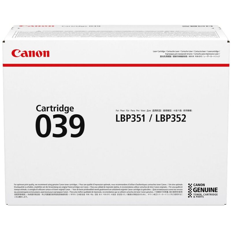 Canon 039 Cartouche de toner 1 pièce(s) Original Noir