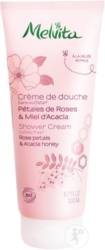Melvita Crème De Douche Pétales De Roses Et Miel D'Acacia Tube 200ml