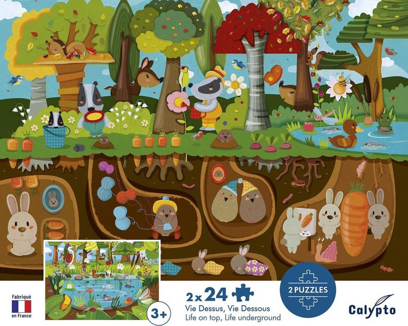 Waldtiere 2x24 Teile Puzzle