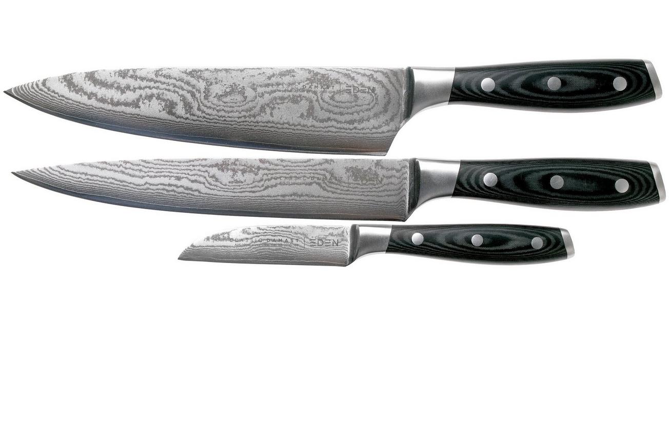 Eden Classic Damast 2030-S01, 3-delige messenset
