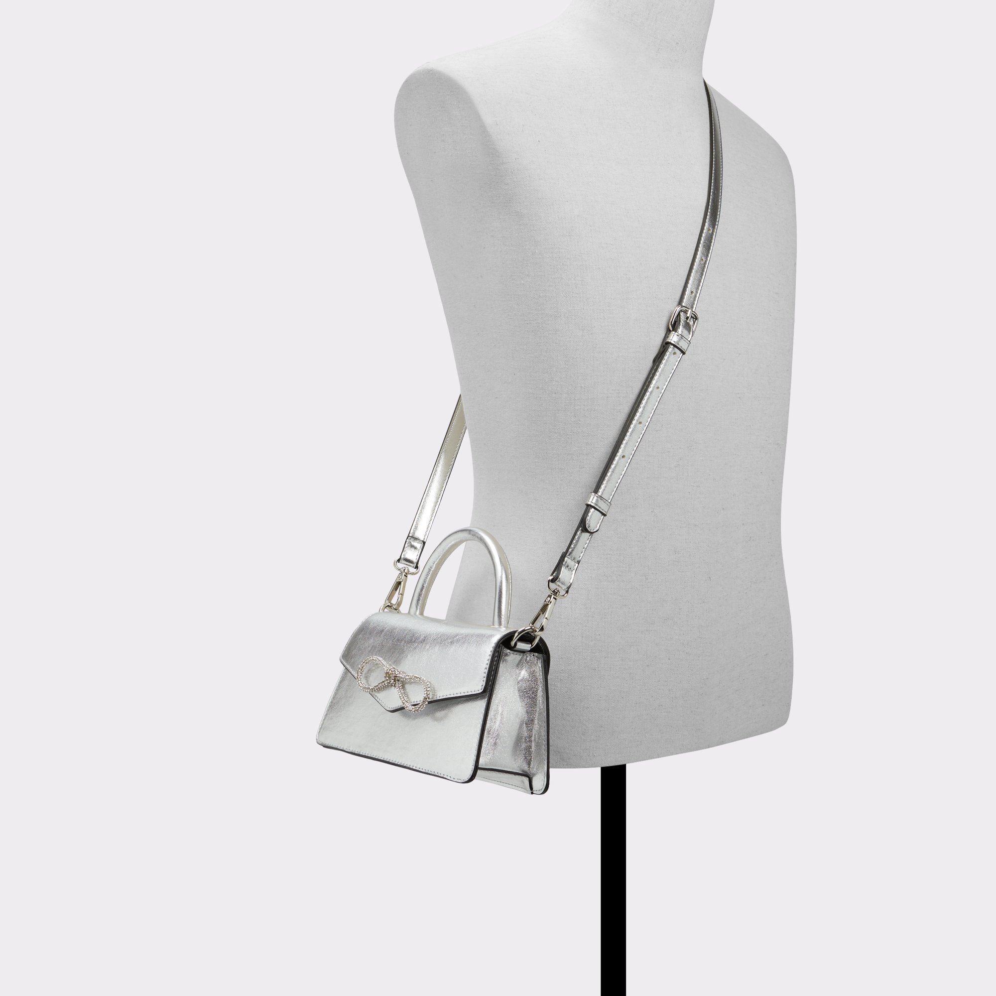 Ebadanten Silver Women Top Handle Bags