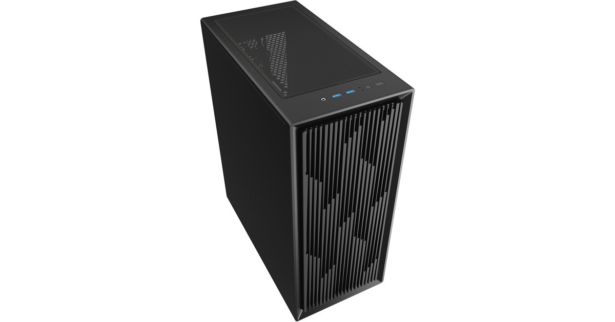SharkoonVK2 midi tower behuizing  (Zwart | 2x USB-A)
