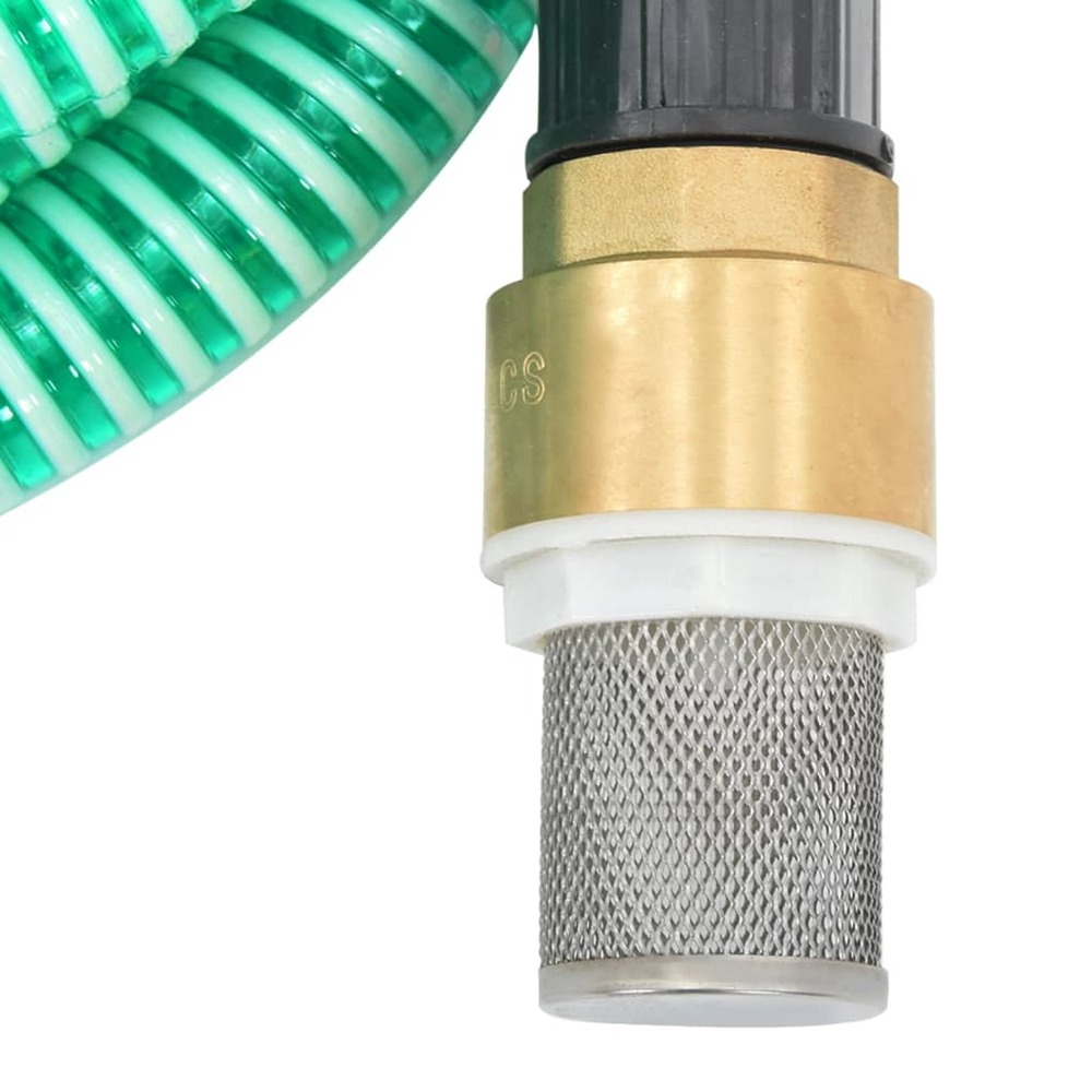 Tuyau d'aspiration avec raccords en laiton vert 1,1