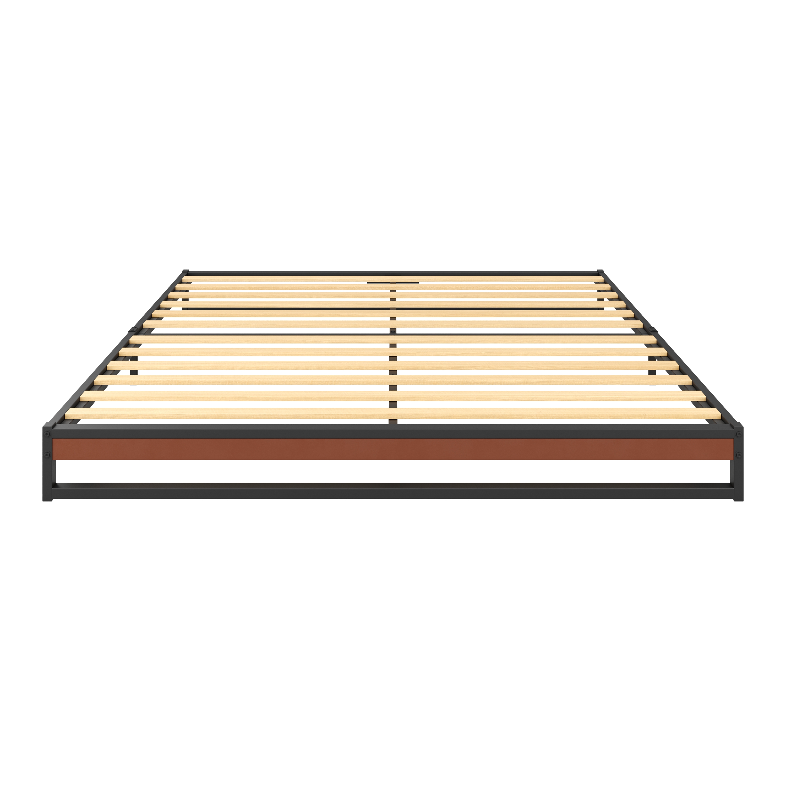 Metallbett HERTA 140 x 200 cm schwarz/natur
