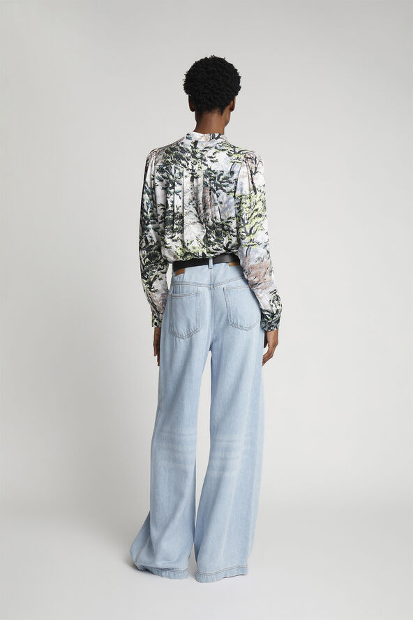 MUNTHE CIELLA Silk Blend Blouse Dust green