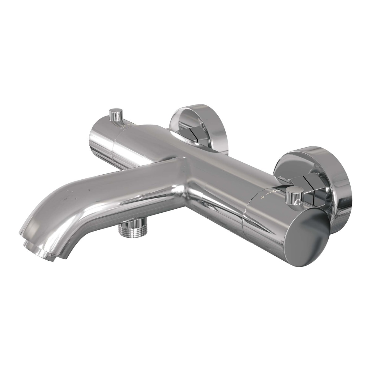 Brauer Chrome Edition thermostatische badkraan met glijstang en staafhanddouche chroom