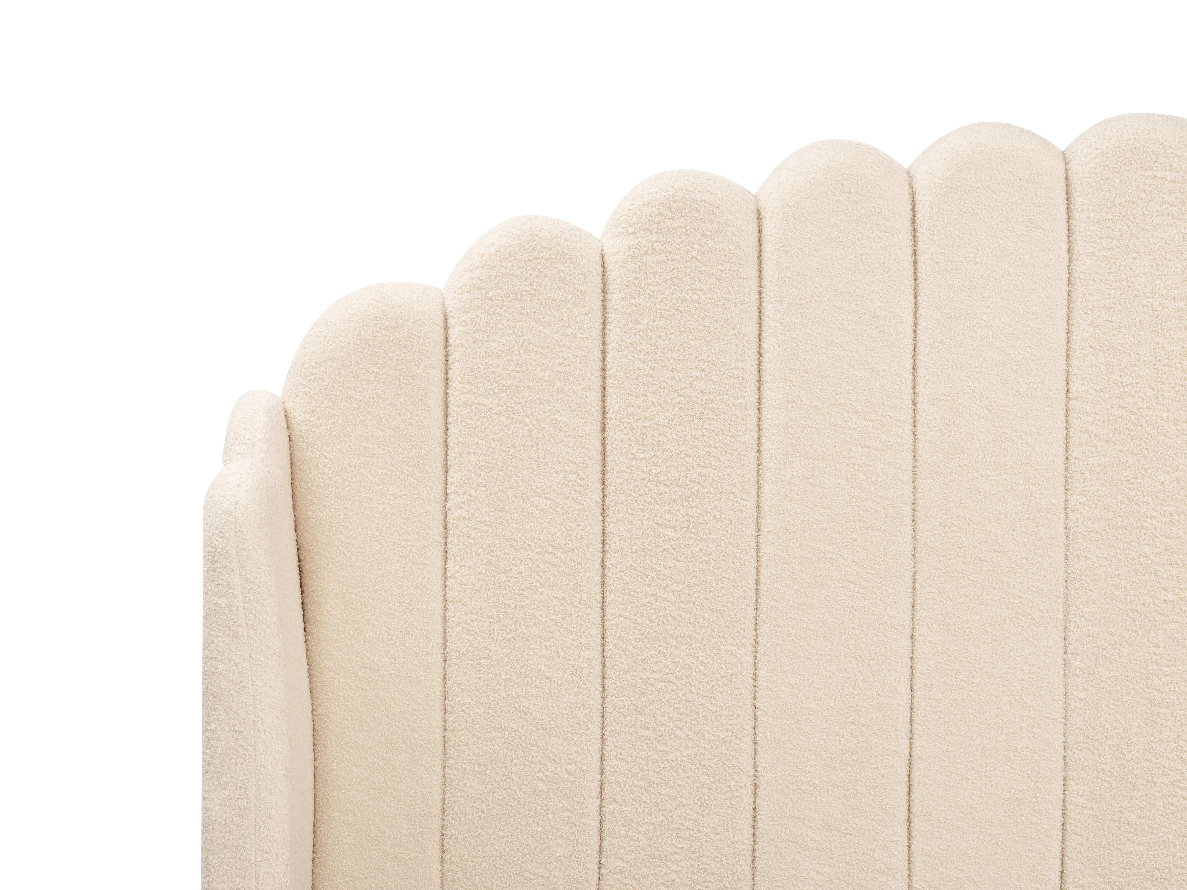 Bed Bouclé AMBILLOU 180 x 200 cm Beige