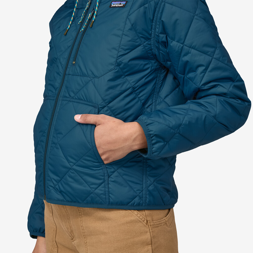 Damen-Bomberjacke mit Rautensteppung und Kapuze