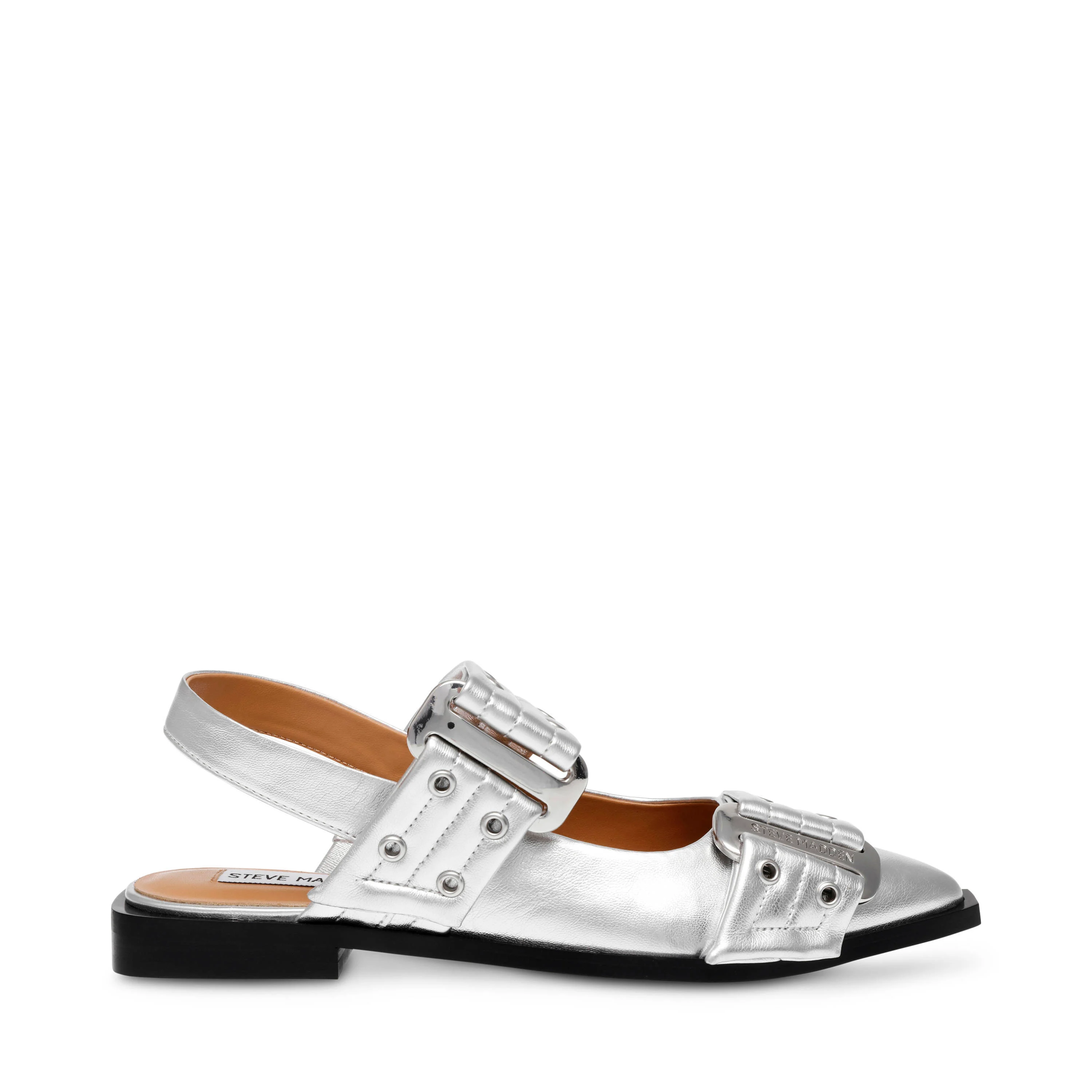 Steve Madden slingback loafers zilver