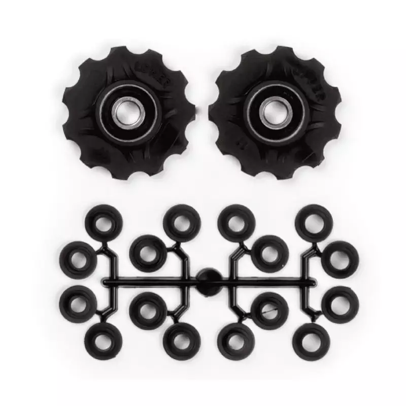 ELVEDES 1 Kit Galets de derailleur 7/8/9/10/11 vitesses, roulements annulaires + spacers
