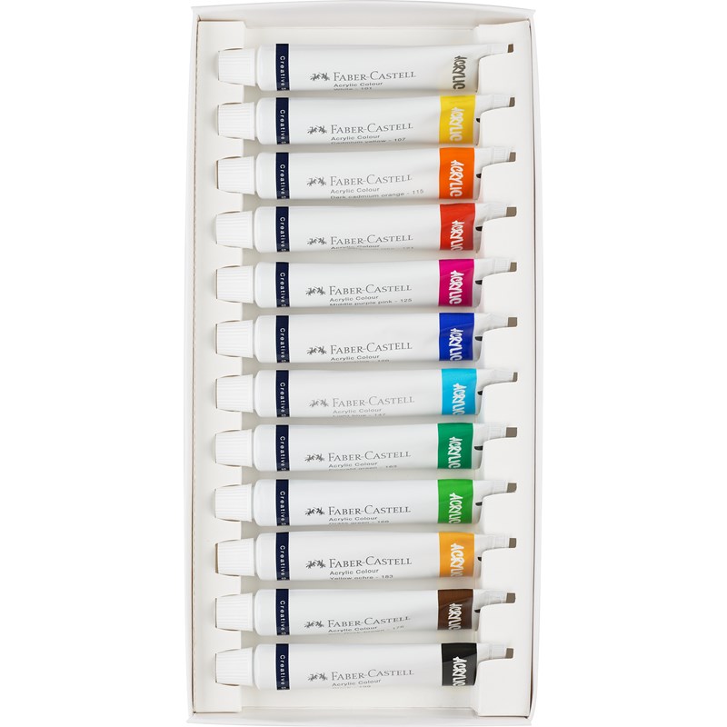 Faber-Castell<br>Acrylfarver Startersæt 12 stk