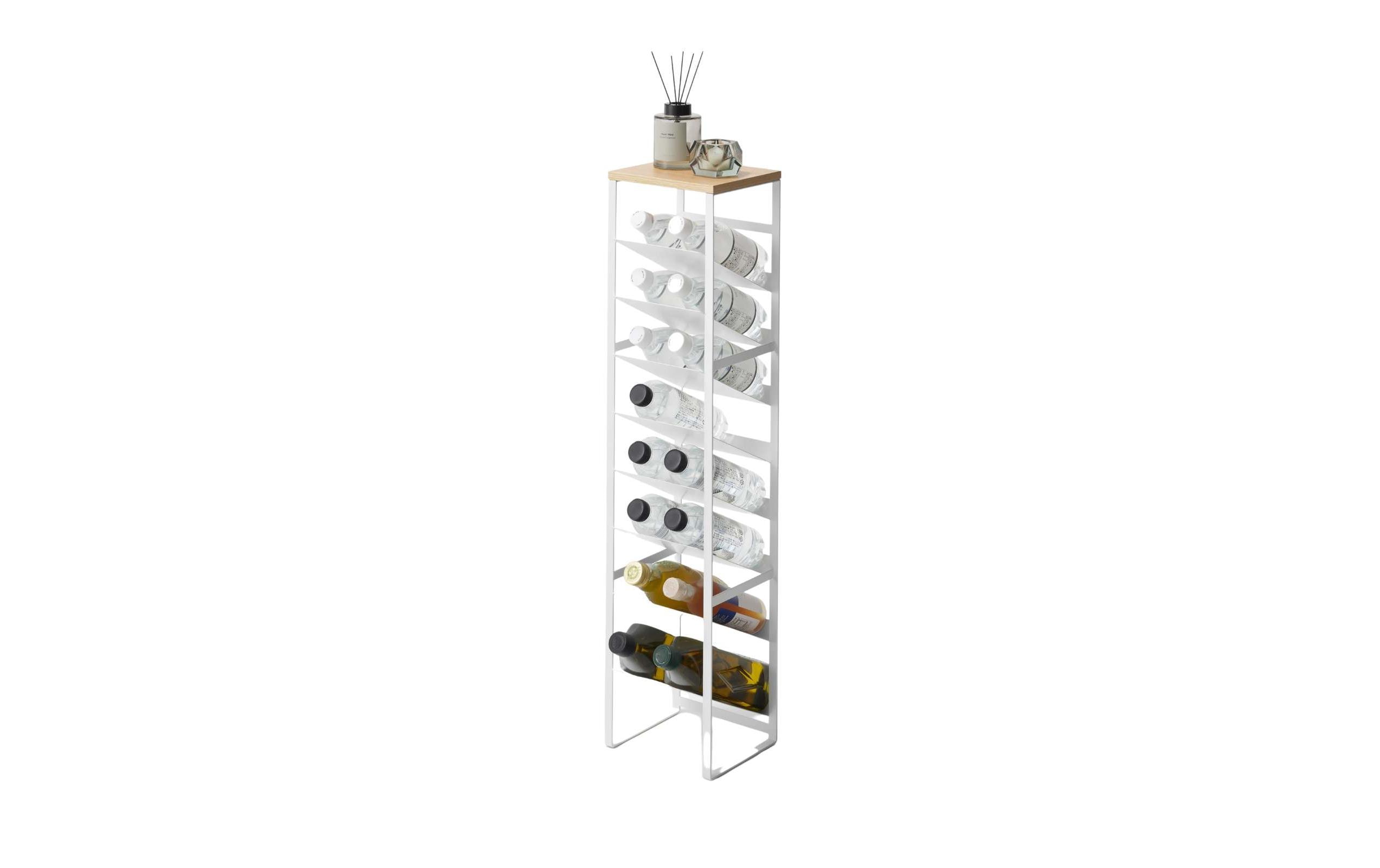 Flaschenregal Tower Weiss<br>8-stöckiges Flaschenregal