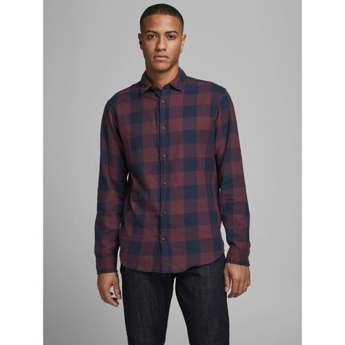 Jack & Jones - 12181602 GINGHAM-PORT ROYAL Rojo