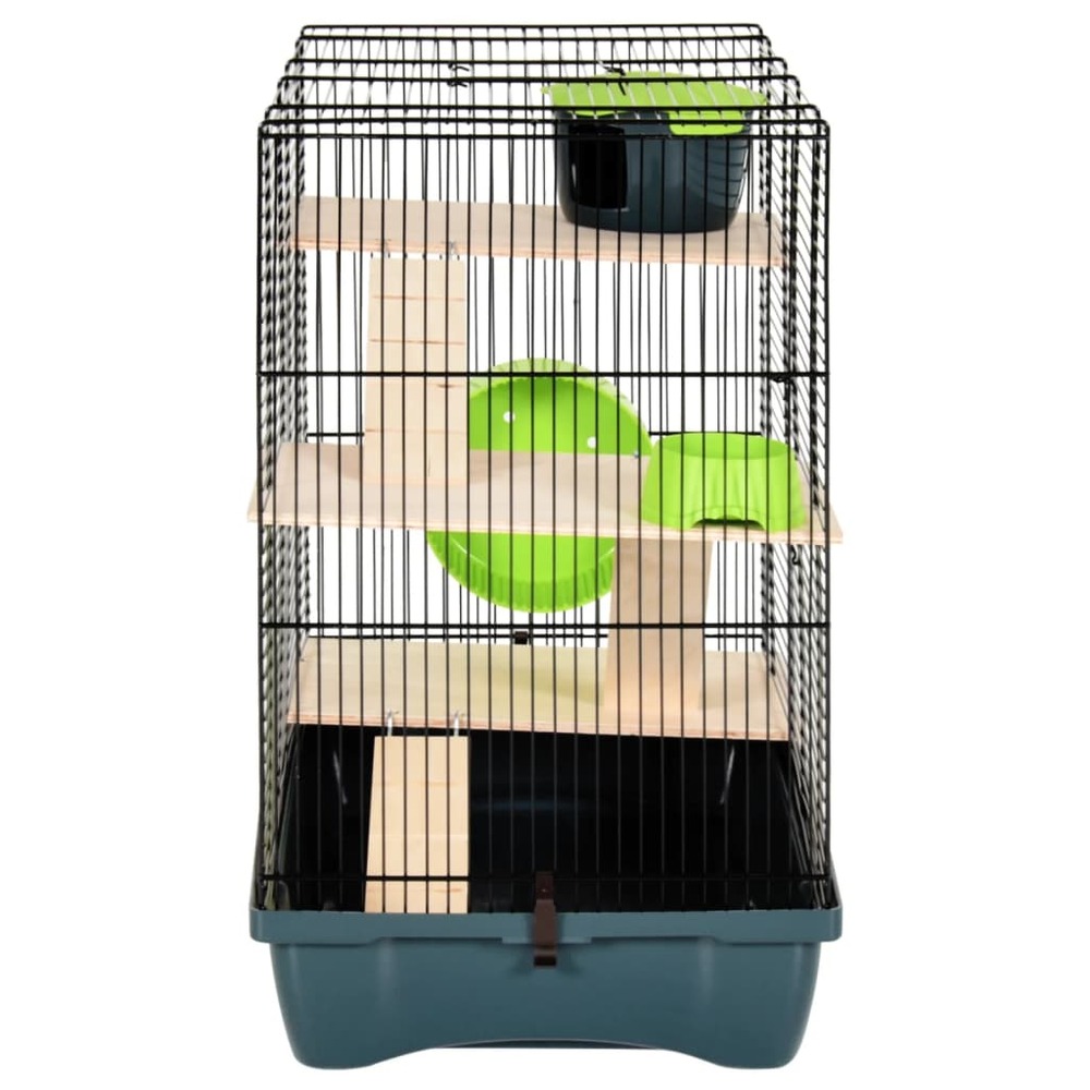 Cage pour hamsters gris 58x32x54 cm polypropylène et métal