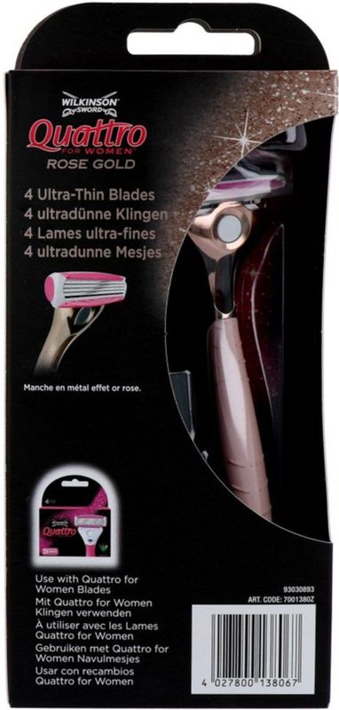 Wilkinson Quattro Scheermes Vrouwen Rose Gold