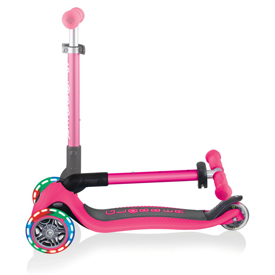 GLOBBER JUNIOR FOLDABLE LIGHTS mit Leuchtrollen, fuchsia pink