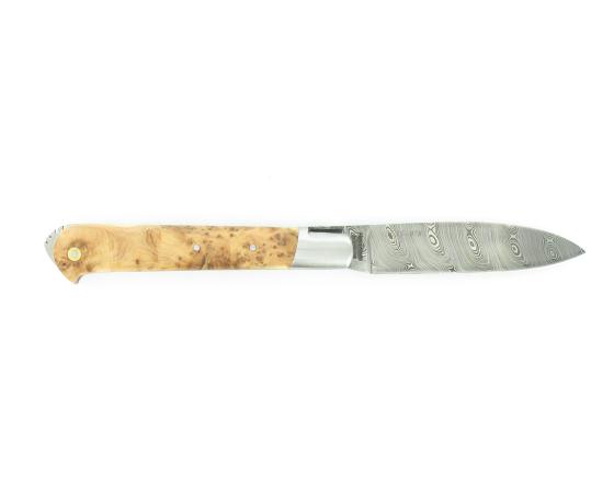 5 Coqs Genévrier Damas Couteau de Poche - Le Savoyard par Fontenille Pataud